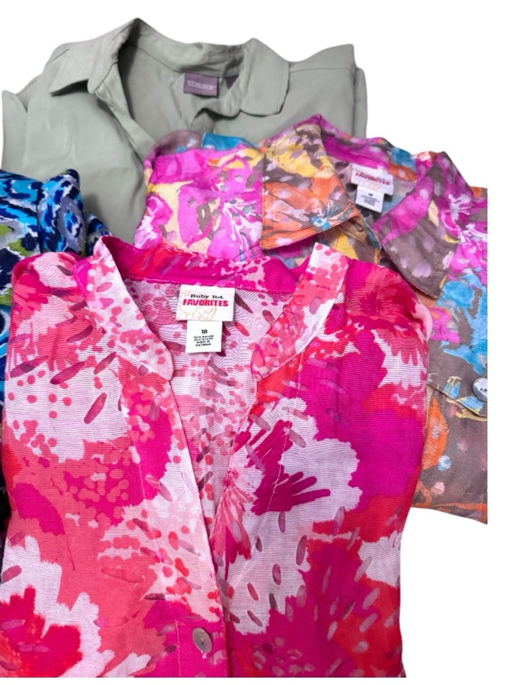 9 Shirt Bundle Chico’s & Ruby Road Plus Size  - Size 18 & Chicos 3 - Picture 2 of 12